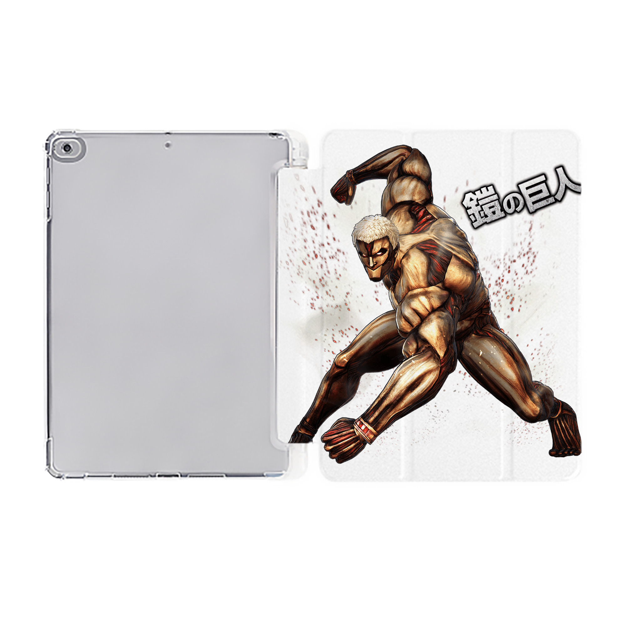 （画像用） 進撃の巨人 Attack on Titan IPad ケース ペン収納付き 三つ折りスタンド PUレザー×シリコン 対応機種9.5/10.5/10.9インチ